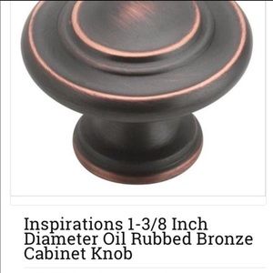 Amerock 1 3/8in Oil Rubbed Bronze Drawer Pulls 40
